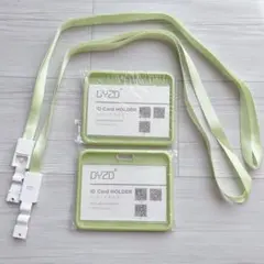 DYZD ID Card Holder ライトグリーン 2個セット
