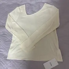 新品 fifth 長袖ニット アイボリー M アシンメトリー