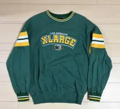 XLARGE エクストララージ スウェット トレーナー グリーン 刺繍 M