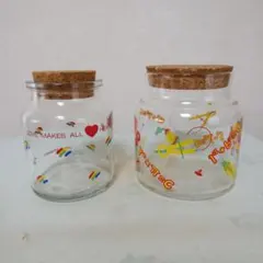 ガラス瓶 キャニスター二個