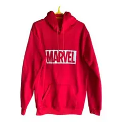 MARVEL ロゴプリント プルオーバーパーカー レッドのサムネイル