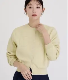 《人気色・未使用》ur's ニットカーディガン　Mサイズイエロー