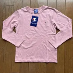 【新品】Champion 長袖Tシャツ ロゴ刺繍　ピンク130㎝