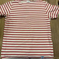 ORCIVAL赤と白のストライプ Tシャツ