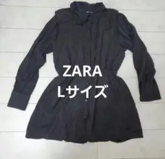 ZARA ブラック シャツワンピース