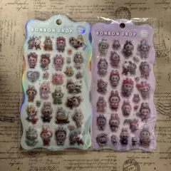 1日2回発送 匿名配送 2枚セットBONBON DROP LABUBU シール