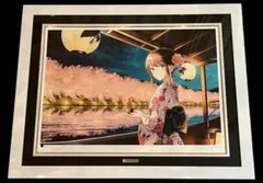 Hiten 版画 アールビバン アールジュネス ミクスドメディア 桜色舟遊