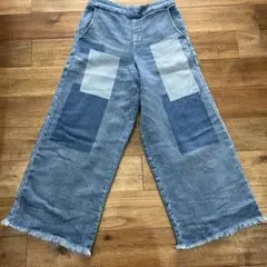 oblect オブレクト　デニムスエットワイドデニム　サイズM
