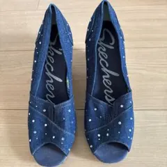Skechers デニム ウェッジソール サンダルのサムネイル