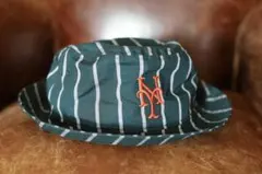 ニューエラ　ニューヨークメッツ　バケットハット　ストライプ