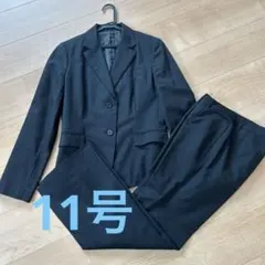 黒 ストライプ ビジネスパンツスーツ　11AR