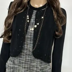 MINDBODYSOUL 秋大人気♡キラキラビジュー♡ブラックジャケット