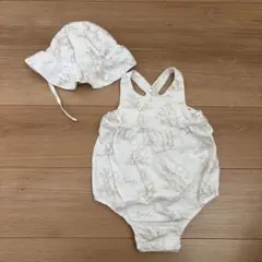 【美品！】baby GAP くまさんロンパース　帽子セット
