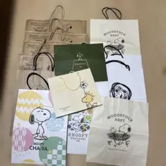 スヌーピー茶屋、ピーナッツカフェ、ウッドストックネスト　ショップ袋セット
