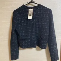 ショートジャケット ノーカラージャケット