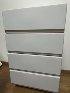 壁付収納チェスト 4段 グレージュ