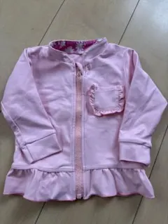 ピンク フリル付き ラッシュガード