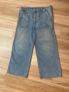 H&M ライトブルー ワイドデニム US10