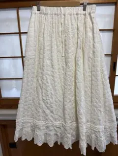 お値下げ　sa-rah スカラップレースティアードパンツ コットン 刺繍レース お値下げ sa-rah スカラップレースティアードパンツ コットン 刺繍