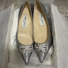 JIMMY CHOO パンプス シルバー リボンのサムネイル