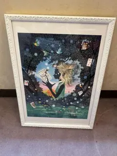 ■新品未使用■　藤城清治額入りポスター　2点おまとめ Amazon.co.jp: 藤城清治 「人魚姫2」 印刷物 画集画 A4額入り