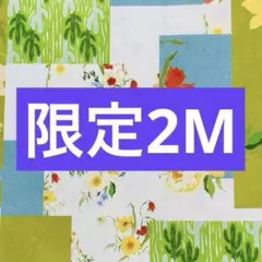 ❣️【限定】お得2M 鮮やかなお花柄 綿100%シーチング生地