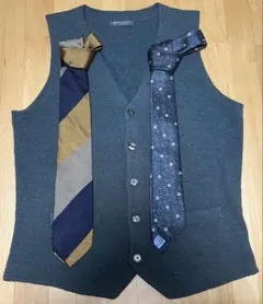 【ブリックハウス】ニットベスト　ネクタイ2点セット