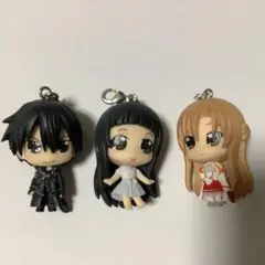 ソードアート・オンライン　カラコレ　フィギュアキーホルダー3点セット