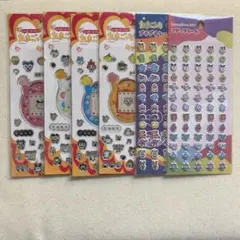 セリア　たまごっちキラキラシール3 プチプチシール　まとめ売り　6枚セット