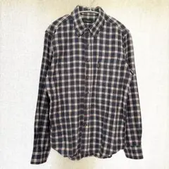 美品✦TOROY ネルシャツ M パープル系チェック柄 男女兼用のサムネイル