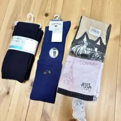 キッズ靴下　スパッツ　ハンカチ　ストッキング　セット　オーバーニー　タグ付き