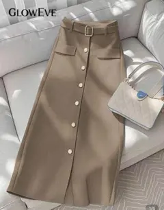 GLOWEVE ベージュ タイトスカート