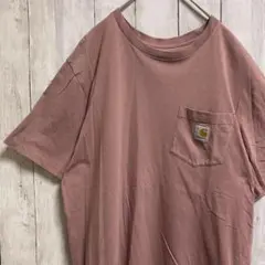 カーハート　半袖T ワンポイントロゴ　胸ポケット　テロ感