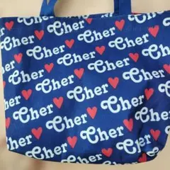 新品未使用　Cher ミニトートバッグ ネイビー ハート柄のサムネイル