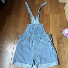 BROWNY デニムサロペット ショートパンツ Fサイズのサムネイル