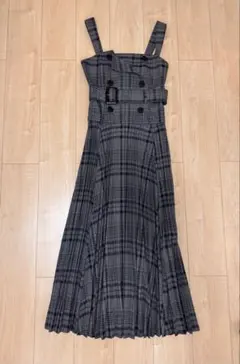 SNIDEL チェック柄 ベルト付き マキシワンピース サイズ1