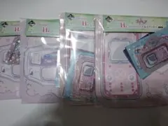 一番くじプリキュア　H賞　ジッパーバック&ステッカー　4個セット