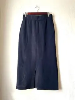 ローリーズファーム タイトスカート ロング スリット ネイビー 総ゴム Free