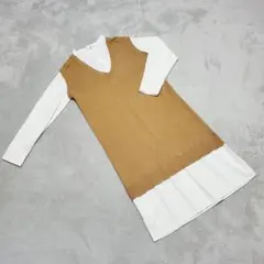 ベストレイヤードワンピース ニットワンピース COTORICA. コトリカのサムネイル