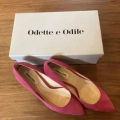 【美品】オデットエオディール　ピンク　パンプス　23.5　ポインテッド　箱付き