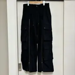 HARE ジッパー付きカーゴパンツ ブラック フリーサイズのサムネイル