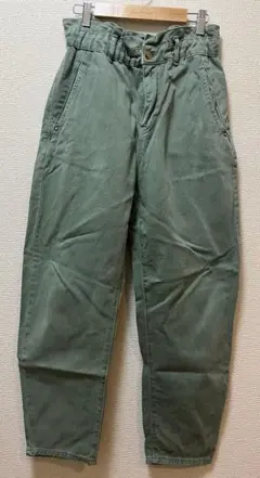 ZARA ウエストゴム ハイウエスト ワーク風 コクーンパンツ