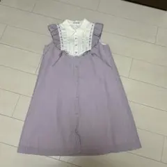 axes femme ノースリーブ　膝丈ワンピース　はしごリボン