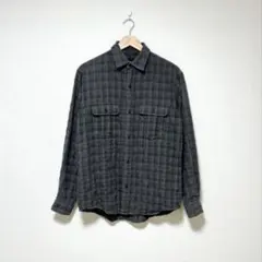 90s Doarat シアサッカー ダブルポケットチェックシャツのサムネイル