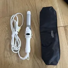 SALONIA カールヘアアイロン ホワイト 収納ケース付き 25mm