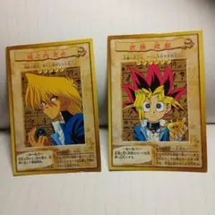 バンダイ版遊戯王カード 武藤遊戯×2、城之内克也、野坂ミホ - メルカリ