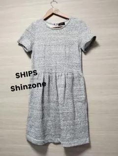 SHIPS Shinzone スウェット　ワンピース　半袖　チュニック　日本製