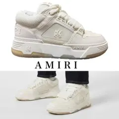 【未使用品】AMIRI MA-1 レザー&メッシュ スニーカー ホワイト
