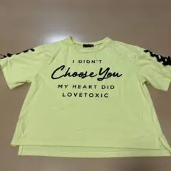lovetoxic イエロー Tシャツ フリンジ付き