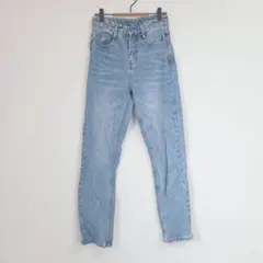 SELECT MOCA ハイウエスト ストレートデニムパンツ Sサイズ ブルーのサムネイル
